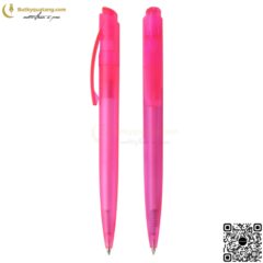 bút ký bấm nhựa V107 in logo – 3802d-pink-2