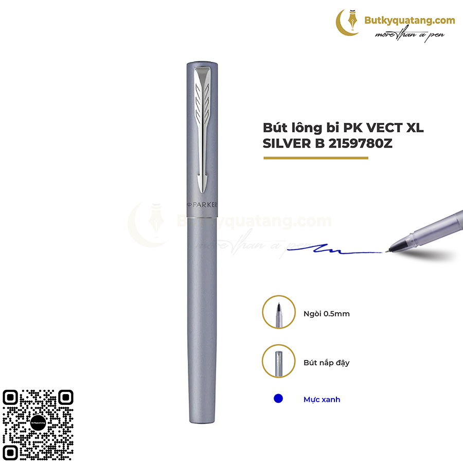 Bút Dạ Parker Vector XL Silver Blue 2159780Z 1